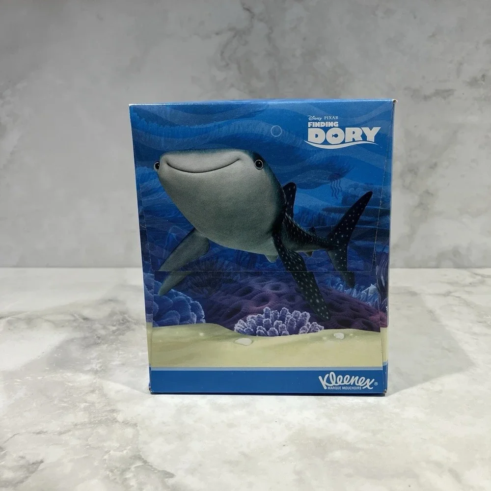 FINDING DORY Kleenex Disney Pixar 80 2-Ply Box of Tissues - Blue Top